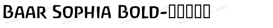 Baar Sophia Bold字体转换